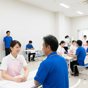 健康診断を受けるドライバー